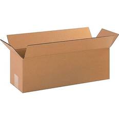 Cajas de Cartón Ondulado Global Industrial Global Industrial Long Cardboard Corrugated Boxes, 18"L x 6"W x 6"H, Kraft Pkg Qty 25