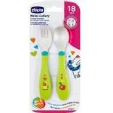 Cubertería Infantil Chicco Cutlery for children 18 green