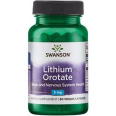 Vitamiinit ja Lisäravinteet Swanson Lithium Orotate 5mg