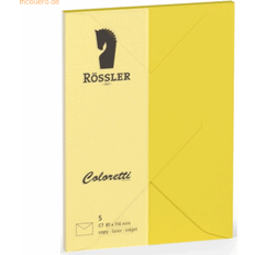 Rössler Coloretti kuvert, 80 g/m² C7, 5 stycken guldgula