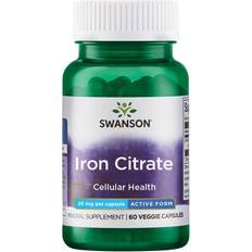 Swanson Vitamins & Supplements Swanson Iron Citrate, 25mg 60 pcs