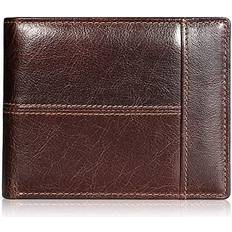 Wallets for men Wallet RFID Genuine Leather Bifold Wallets For Men, ID Window