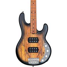 Music man stingray Music Man Sterling Stingray Ray34hh Spalted Maple Top Maple Fingerboard Electric Bass Natural Burst Satin