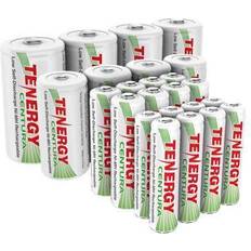 RC Accessories Combo: 24pcs Tenergy Centura NiMH 1.2V Rechargeable Batteries, (8 AA/8 AAA/4 C/4 D)