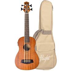 Bas ukulele Flight Bass Series DU-BASS elektrisch-akoestische bas ukelele met gigbag