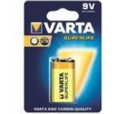 6f22 9v batteri Varta 10X 42338 Superlife 6F22/9V block (2022) – zinkkloridbatteri, 9 V