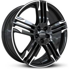 Ronal R58 MCR JET BLACK WHITE RIM