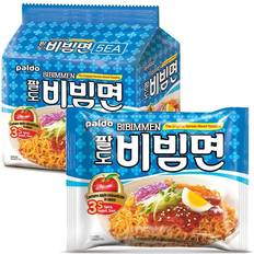 Yum yum noodles Paldo Fun & Yum Bibim Men Instant Cold Noodles, Pack of 5, Brothless Cold Sweet Spicy