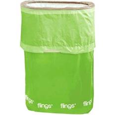 Amscan Pop-Up Plastic Trash Fling Bins, 13 Kiwi