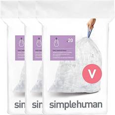 Simplehuman Code V 60-Count 16-18-Liter Custom Fit Clear Recycling Liners - Clear