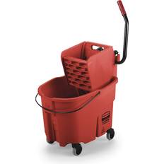 Waste Disposal Rubbermaid WaveBrake 2.0 Side Press Mop Bucket & Wringer Combo 26-35