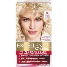 L'Oréal Paris Excellence Creme Permanent Triple Protection Hair Color, Lightest Ultimate Blonde, Kit