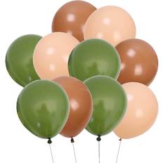 Latex Balloons 60 Pcs Olive Green Tan Brown Nude Cream Balloons Bouquet Garland Arch Kit Rustic Wedding Balloons for Eucalyptus Greenery Baby Shower Woodland Jungle Tropical Theme Birthday Party Decorations