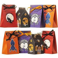 Party Supplies 12 Pack Halloween Trick Or Treat Bags Goody Bags for Kids Perfect for Candy Treat and Snacks