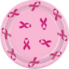 Beistle 9 Ribbon Plate Pink 12/Pack 58033