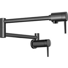 Black Kitchen Faucets Delta Contemporary Wall Mount Pot Filler (1165LF-BL) Matt Black