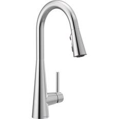 Gray Kitchen Faucets Moen Sleek Chrome One-Handle Arc Gray