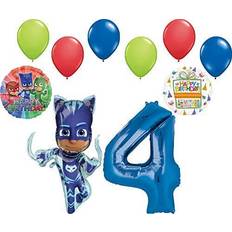 Birthdays Foil Balloons None Mayflower PJ Masks Catboy 4th Birthday Party Supplies Balloon Bouquet Decorations