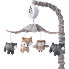 Polyester Mobiles Lambs & Ivy Woodland Forest Gray/Tan Musical Baby Crib Mobile Soother Toy