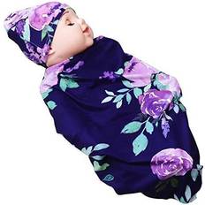 Purple Baby Nests & Blankets Newborn Swaddle Sack Baby Swaddle Sleeping Sack for Infant Toddler Newborn Photography Prop (Violet Flower)