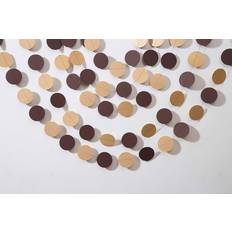 Boston Creative Company Kraft & Brown Garland Brown Party Decor Paper Garland Rustic Wedding Garland Birthday Party Decor Circle Garland