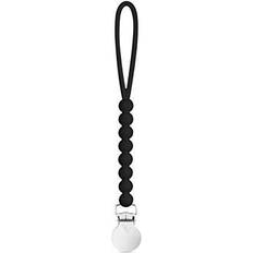 Black Pacifier Holders Ryan & Rose Cutie Clip Midi Beaded Pacifier Clip (Black, Judy)