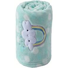 Crevent CREVENT 30"X40" Lightweight Fuzzy Fluffy Warm Plush Baby Blanket for Infant Toddler Newborn Unisex Crib Cot Stroller (Green Rainbow Unisex)