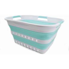 30L Opvouwbare Wasmand Van Kunststof Met 3 Handgrepen