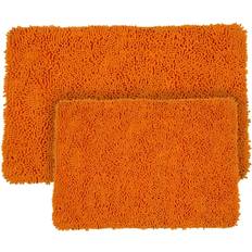 Orange Bathroom Accessories Lavish Home 2 Shag Bath Mat