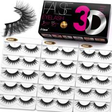 Eliace ELIACE False Eyelashes Wispy Cat-Eye Faux Mink Lashes Fluffy C-Curl Long Fake Eye Lashes Multipack Lashes (15 Pairs) Lexie