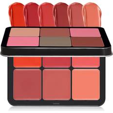 Blushes HOSAILY 12 Colors Cream Blush Palette Matte Blush Contour and Highlight Blush Pa