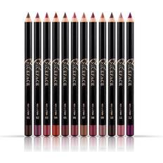 MAEPEOR Matte Lip Liner 12 PCS Nude Brown Series Highly Pigmented and Smoothly Velvet Lipliner Pencil Set Long Lasting and Waterproof Durable Lip Liners (12 PCS-A)