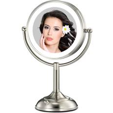 Interior Details VESAUR Professional 7.5 Lighted Makeup Mirror 10X Magnifying Vanity Mirror with 28 Medical LED Lights Senior Pearl Nickel Cosmetic Mirror Brightness Adjustable(0-1100Lux) Desk Lam