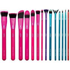 Moda 14 pc Ultimate Makeup Brush Set, Includes Stippler, Contour, Foundation, Concealer, Shader, Lash, Liner, & Lip Brushes