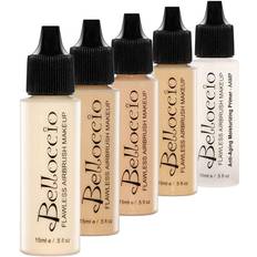 Belloccio Belloccio Fair Color Shade Foundation Set Professional Cosmetic Airbrush Makeup In 1 2 Oz Bottles