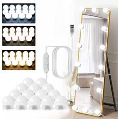 Cosmetics 22.6ft Led Vanity Mirror Lights with 14 Dimmable Light Bulbs Makeup Vanity Lights for Big Long Mirror,Mirror Not Include