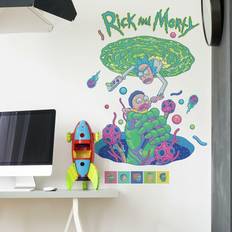 Kid's Room RoomMates RMK4703GM Rick and Morty Portal Peel and Stick