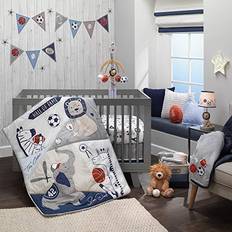 Lambs & Ivy Hall of Fame Sports Animals 5-Piece Crib Bedding Set