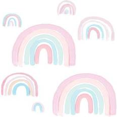 Pink Interior Decorating Lambs & Ivy Watercolor Pastel Rainbow Nursery/Kids Wall