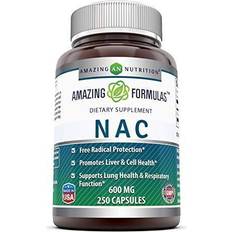 Nac n acetyl cysteine Amazing Formulas NAC N-Acetyl Cysteine 600mg 250