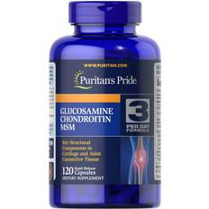 Glucosamine & chondroitin with msm Puritan's Pride Double Strength Glucosamine, Chondroitin MSM Joint Soother, Count 120 st