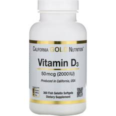 California Gold Nutrition California Gold Nutrition,Vitamin D3, 50 mcg,360 Fish