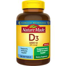 Vitamins & Minerals Nature Made Vitamin D mcg 1000 IU Softgels, 300 ct 250