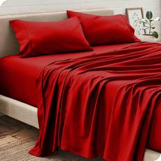 Bare Home Microfiber Bed Sheet Red