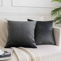 JUSPURBET JUSPURBET Decorative Velvet Cushion Cover Grey