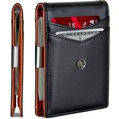 Wallets for men SUAVELL Leather Slim Wallets for Men. Wallet Card Holder with Money Clip. Low Profile