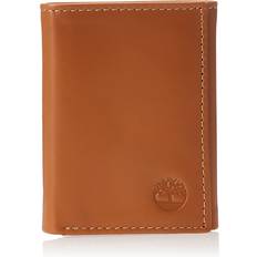 Timberland mens Leather Trifold With Id Window Tri Fold Wallet, Tan