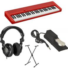 Rosso Tastiere Casio Casiotone CT-S1 61Key Piano Style Portable Keyboard, Red w/Accessory Kit