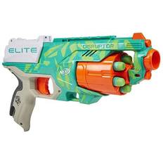 Toy Weapons Nerf Elite Disruptor Blaster Dynamic Green 6-Dart Rotating Drum, 6 Official Elite Darts, Slam Fire (Amazon Exclusive)