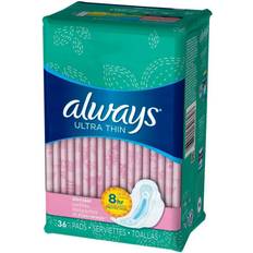 With Wings Menstrual Pads Always Ultra Thin Pads Slender Flexi-Wings 36-pack